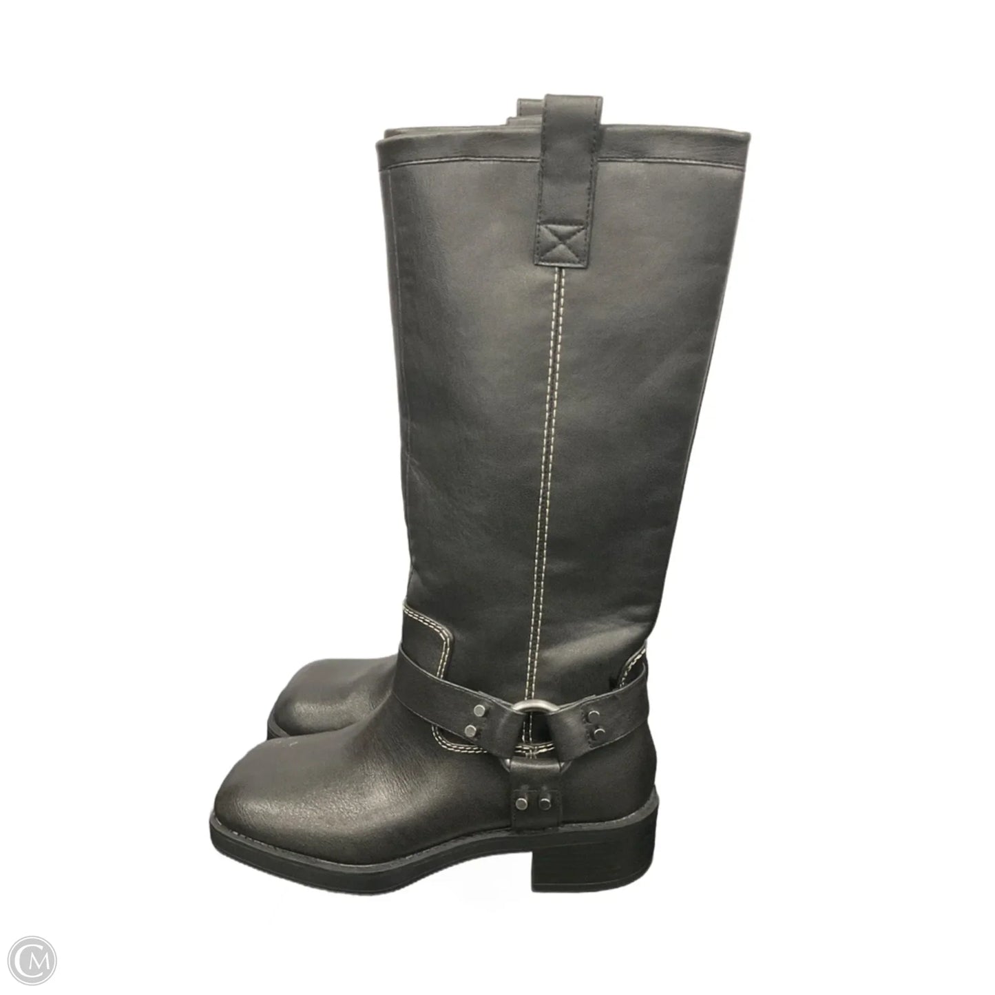 Boots Mid-calf Heels By Zara In Black, Size: 6