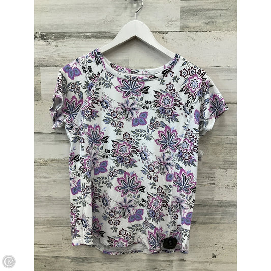 Top Short Sleeve By Talbots In White, Size: Mp