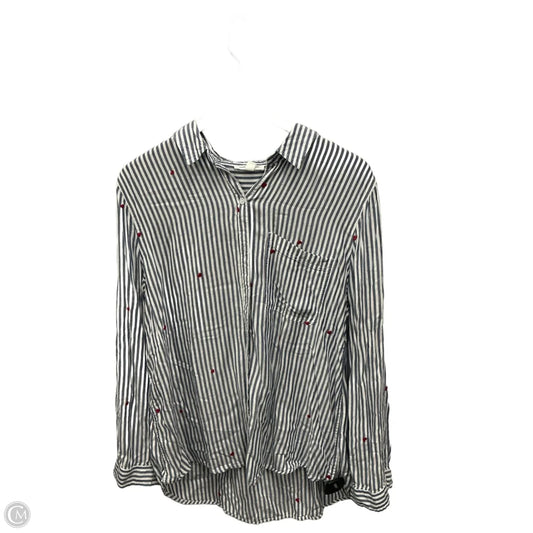 Top Long Sleeve By Beachlunchlounge In Blue & White, Size: Xl