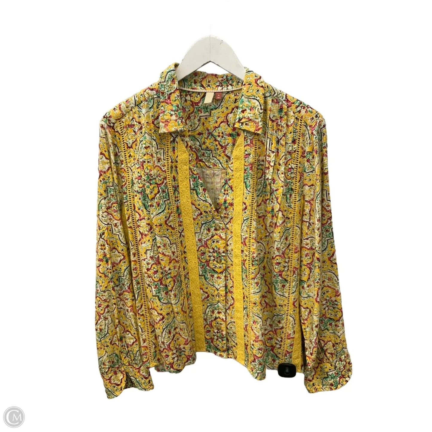 Top Long Sleeve By Pilcro In Cream, Size: S