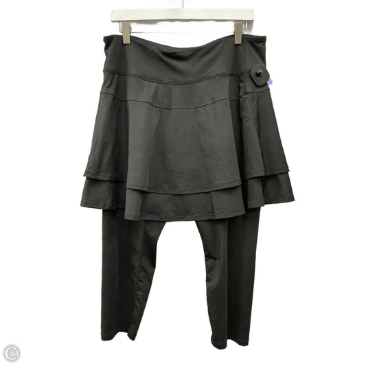 Athletic Capris By Clothes Mentor In Black, Size: 2x