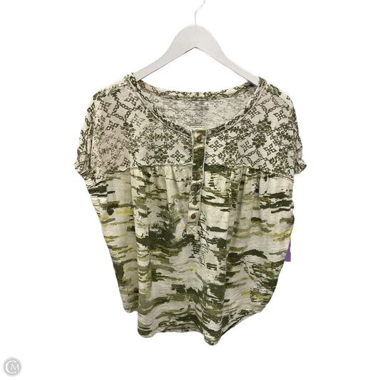 Top Short Sleeve By Pilcro In Green, Size: S