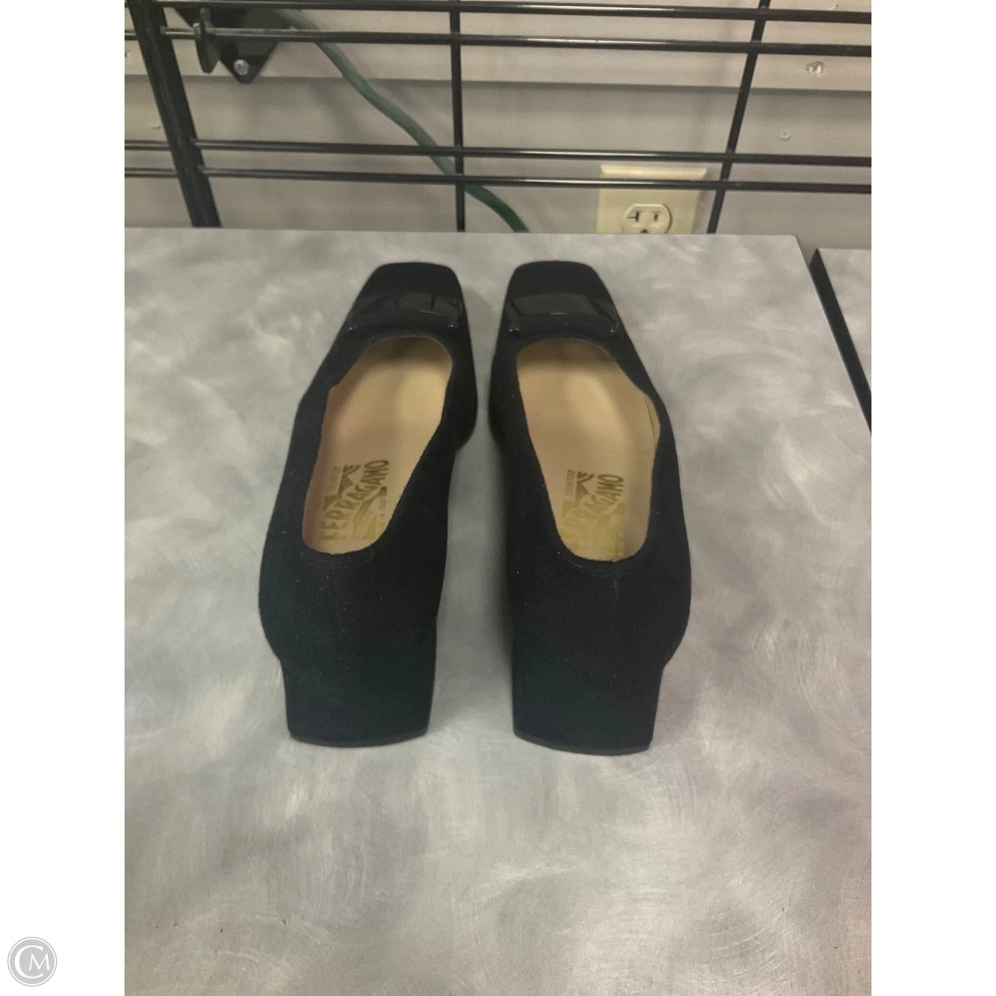 Shoes Designer By Ferragamo In Black, Size: 7.5