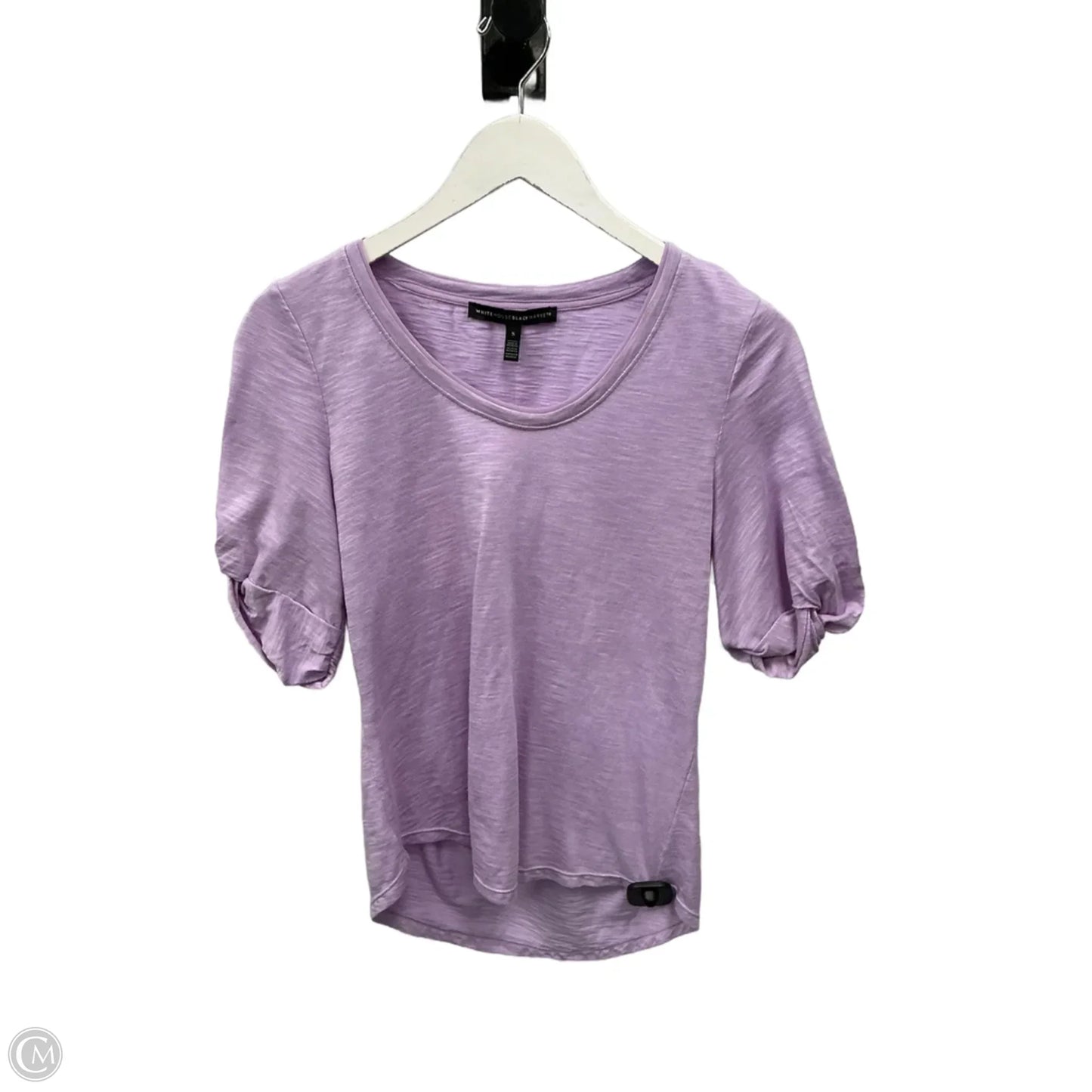 Top Short Sleeve By White House Black Market In Purple, Size: S