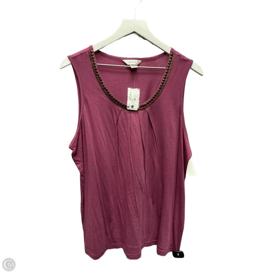 Top Sleeveless By Cj Banks In Purple, Size: 1x
