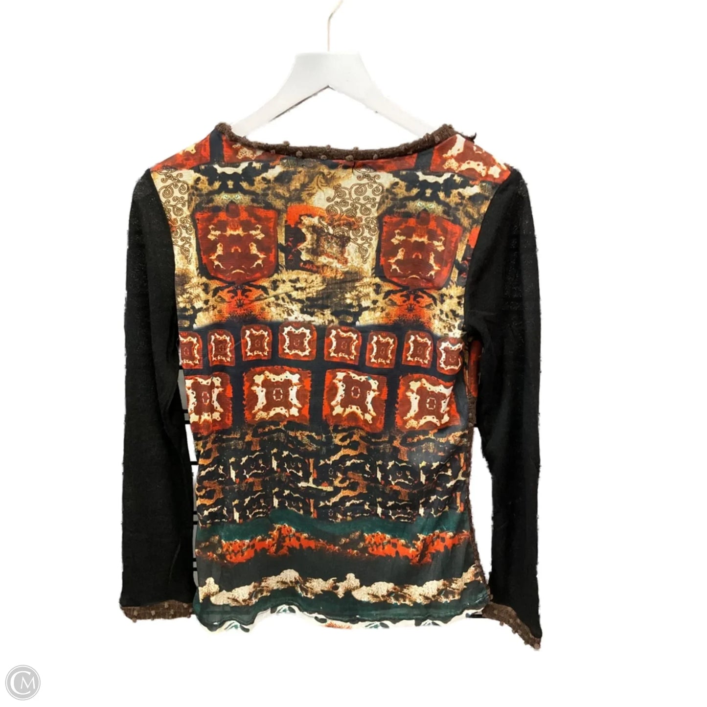 Top Long Sleeve By Radzoli In Brown, Size: M