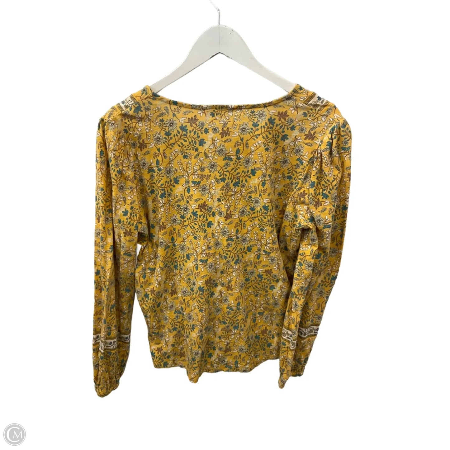Top Long Sleeve By Lucky Brand In Yellow, Size: M