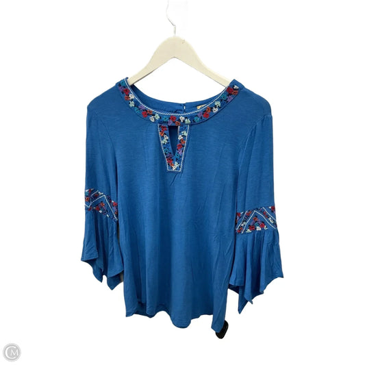 Top 3/4 Sleeve By Democracy In Blue, Size: S