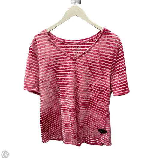 Top Short Sleeve By Terra & Sky In Pink, Size: 1x