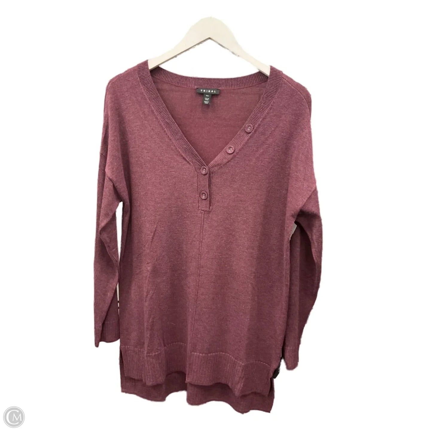 Sweater By Tribal In Maroon, Size: S