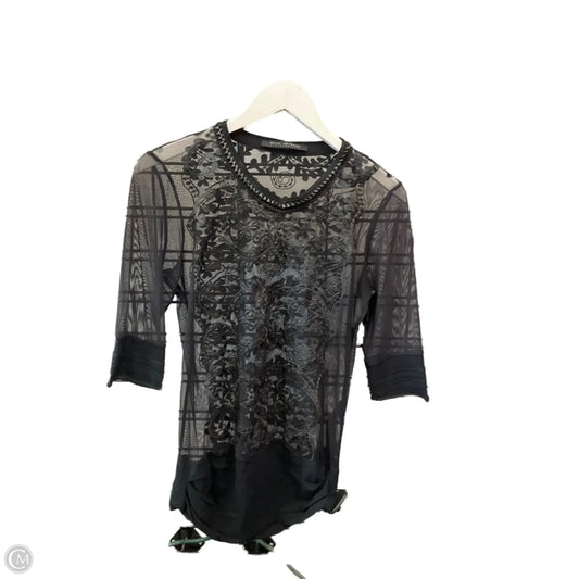 Top Short Sleeve By Clothes Mentor In Black, Size: S