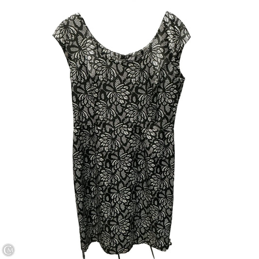 Dress Casual Midi By Joseph Ribkoff In Black & White, Size: L