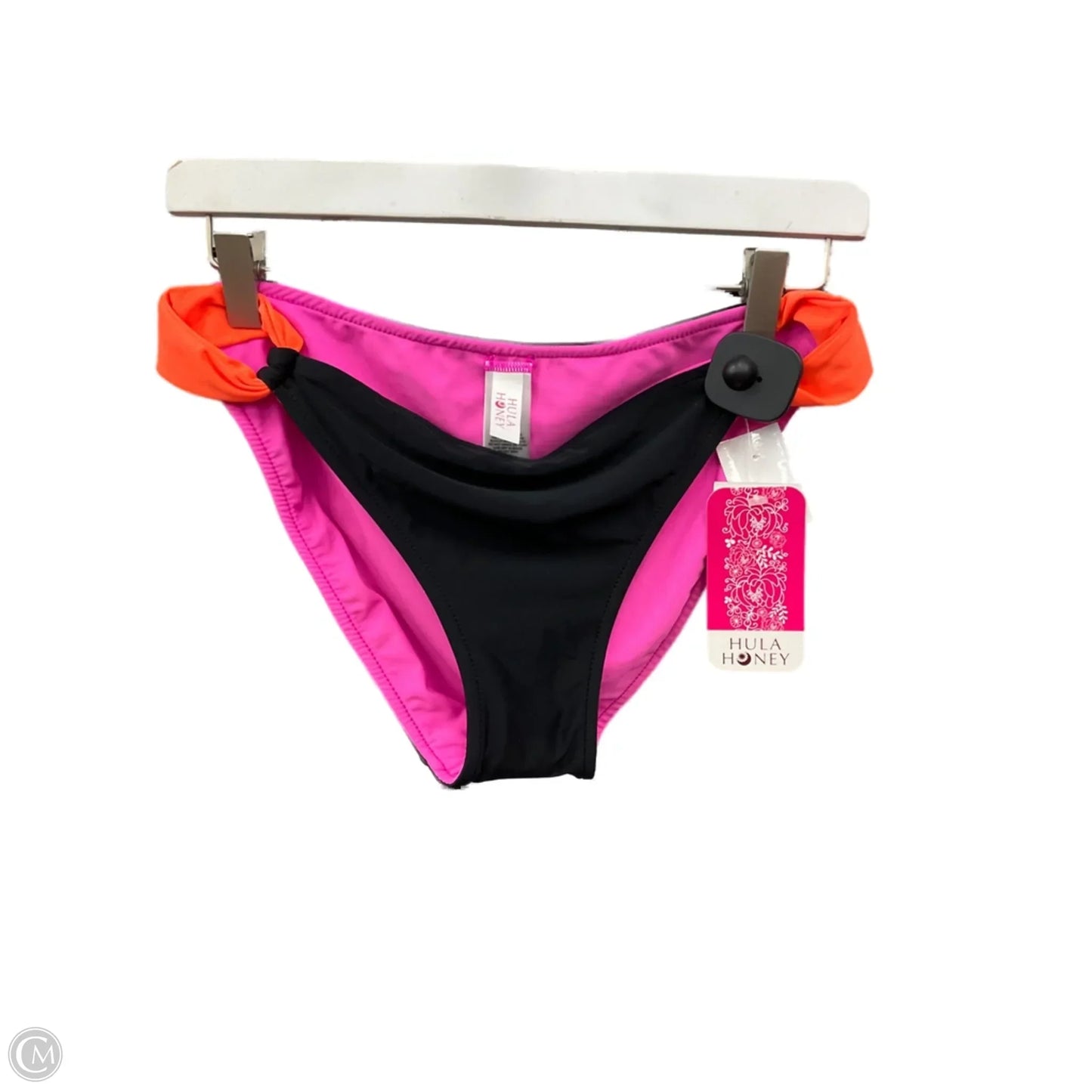 Swimsuit 2pc By Clothes Mentor In Black & Pink, Size: Xl