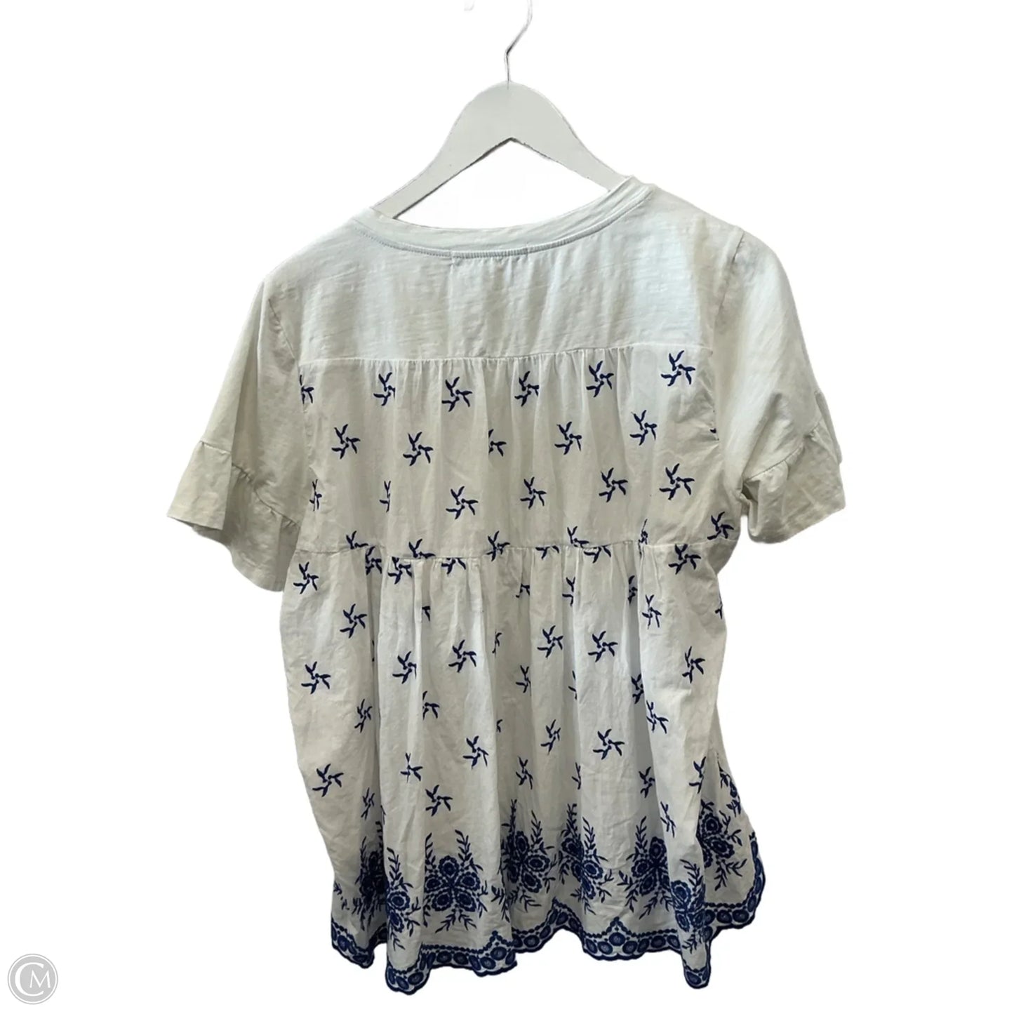 Top Short Sleeve By Fever In White, Size: 1x
