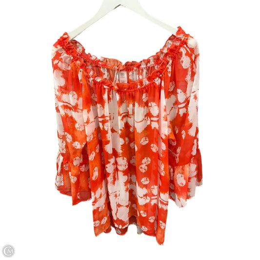 Top Short Sleeve By Clothes Mentor In Orange, Size: Xxl