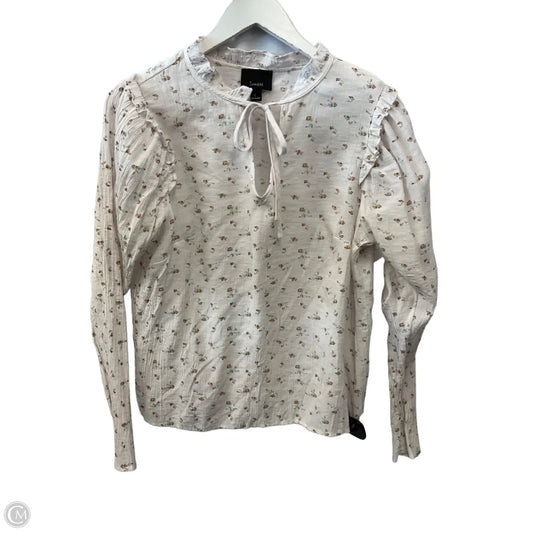 Top Long Sleeve By Lumiere In Cream, Size: M
