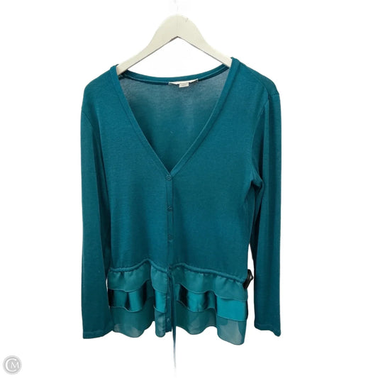 Cardigan By Christopher And Banks In Teal, Size: M