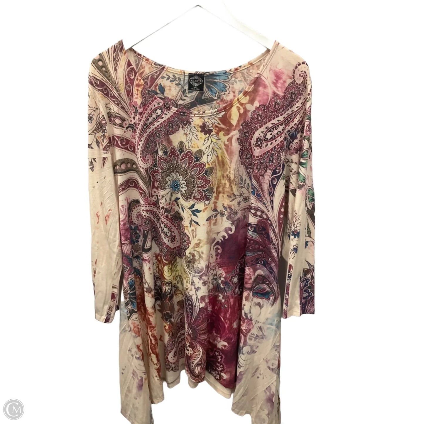 Top 3/4 Sleeve By Cal Style In Purple, Size: 3x