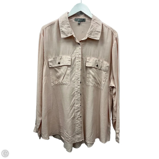 Top Long Sleeve By Marled In Pink, Size: 1x