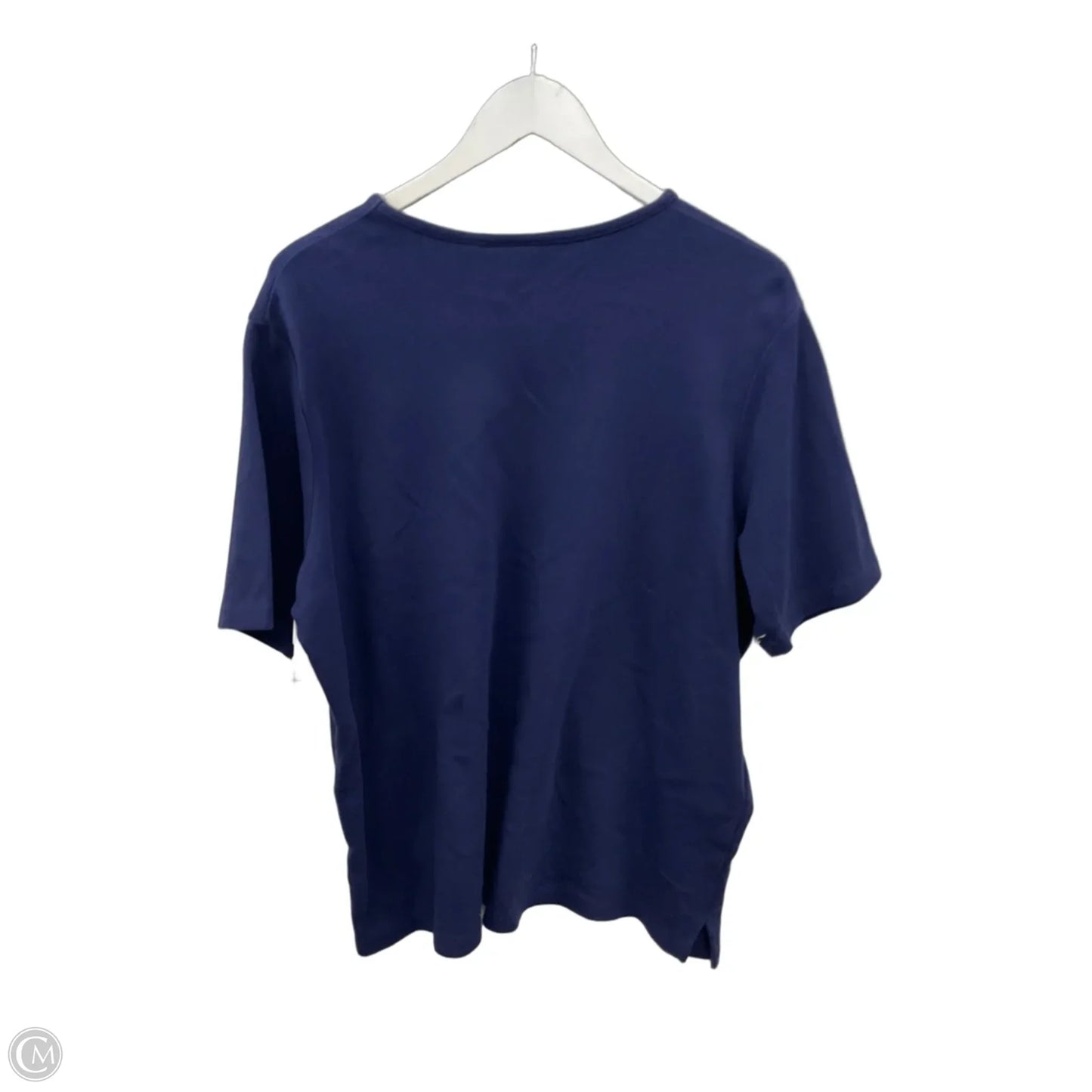 Top Short Sleeve By Clothes Mentor In Blue, Size: 1x