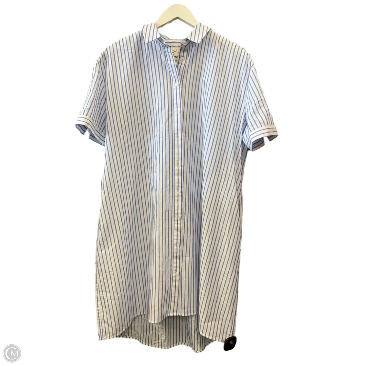 Dress Casual Midi By Clothes Mentor In Blue & White, Size: Xs