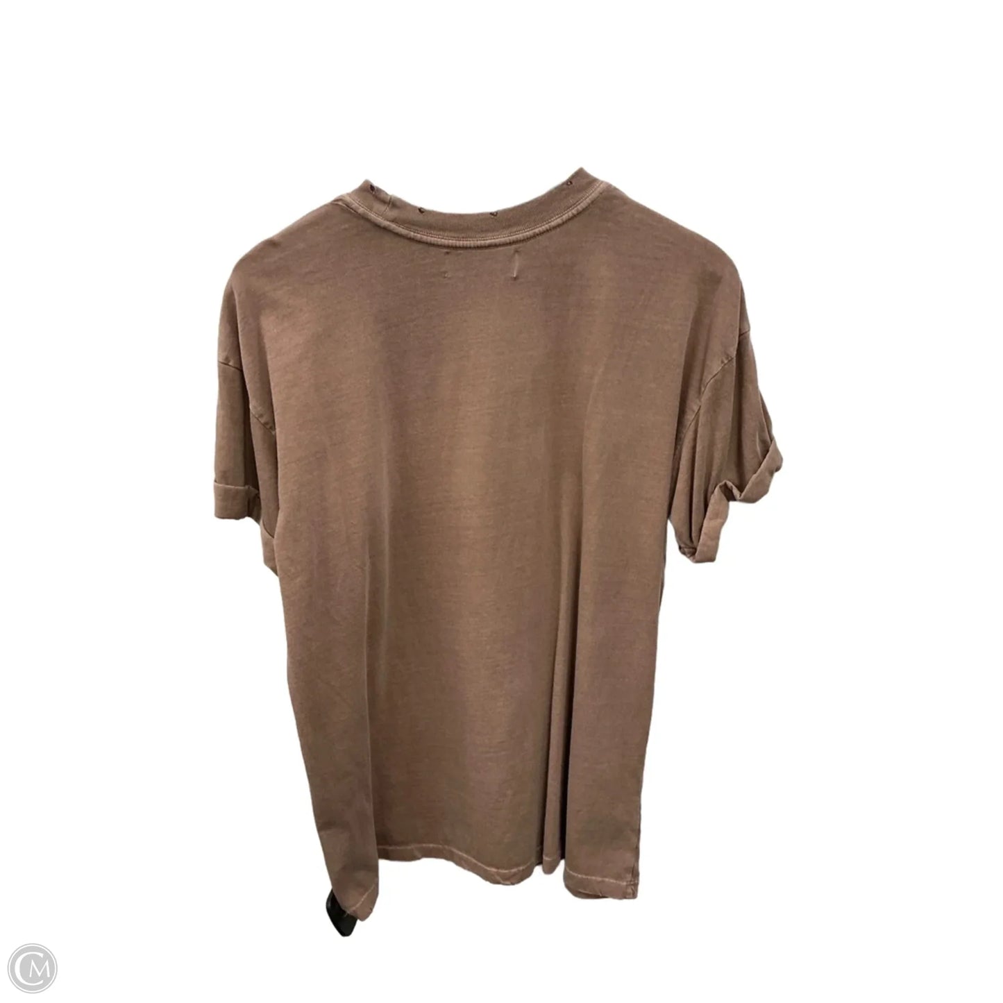Top Short Sleeve By Girl Dangerous In Brown, Size: S