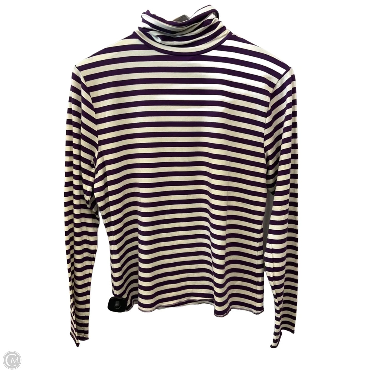 Top Long Sleeve Basic By Massini In Purple, Size: L