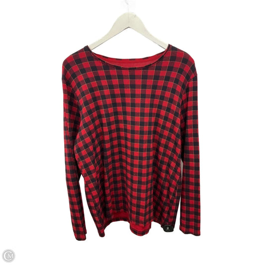Top Long Sleeve By Croft And Barrow In Red, Size: Xxl