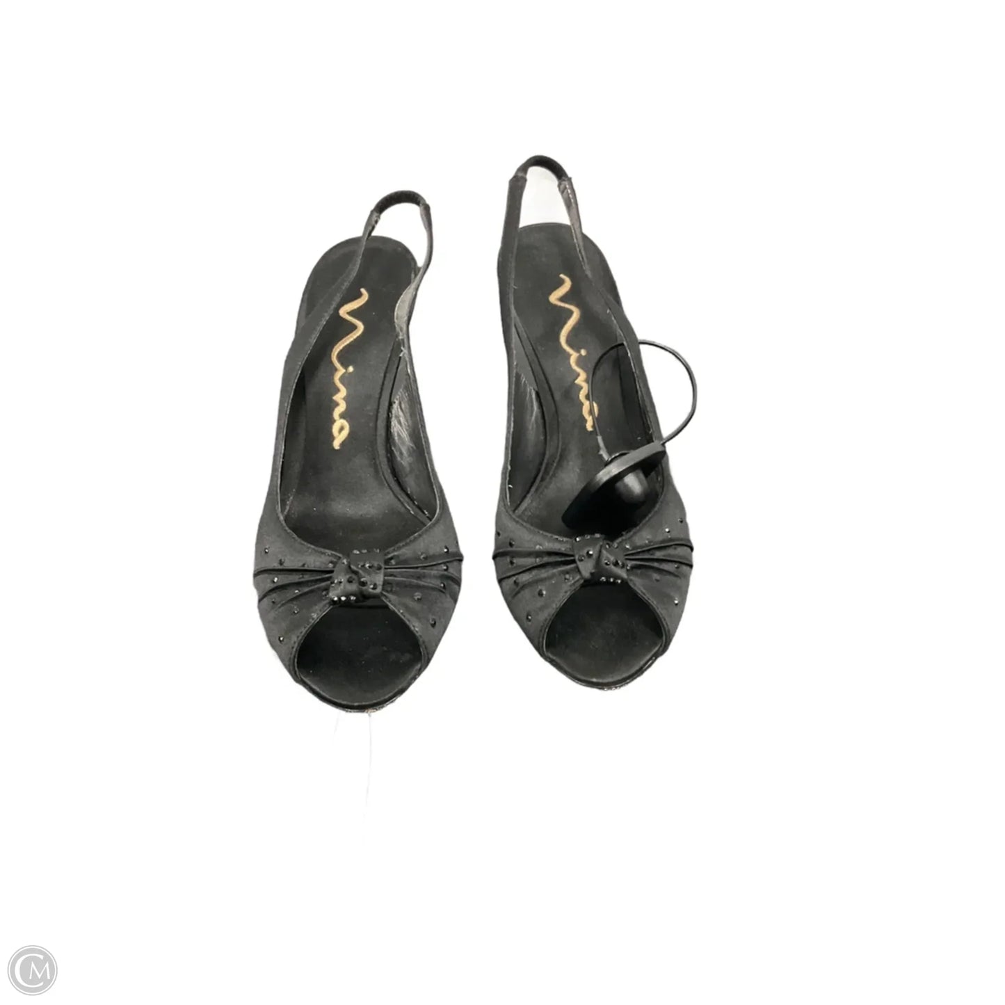 Sandals Heels Stiletto By Nina In Black, Size: 6