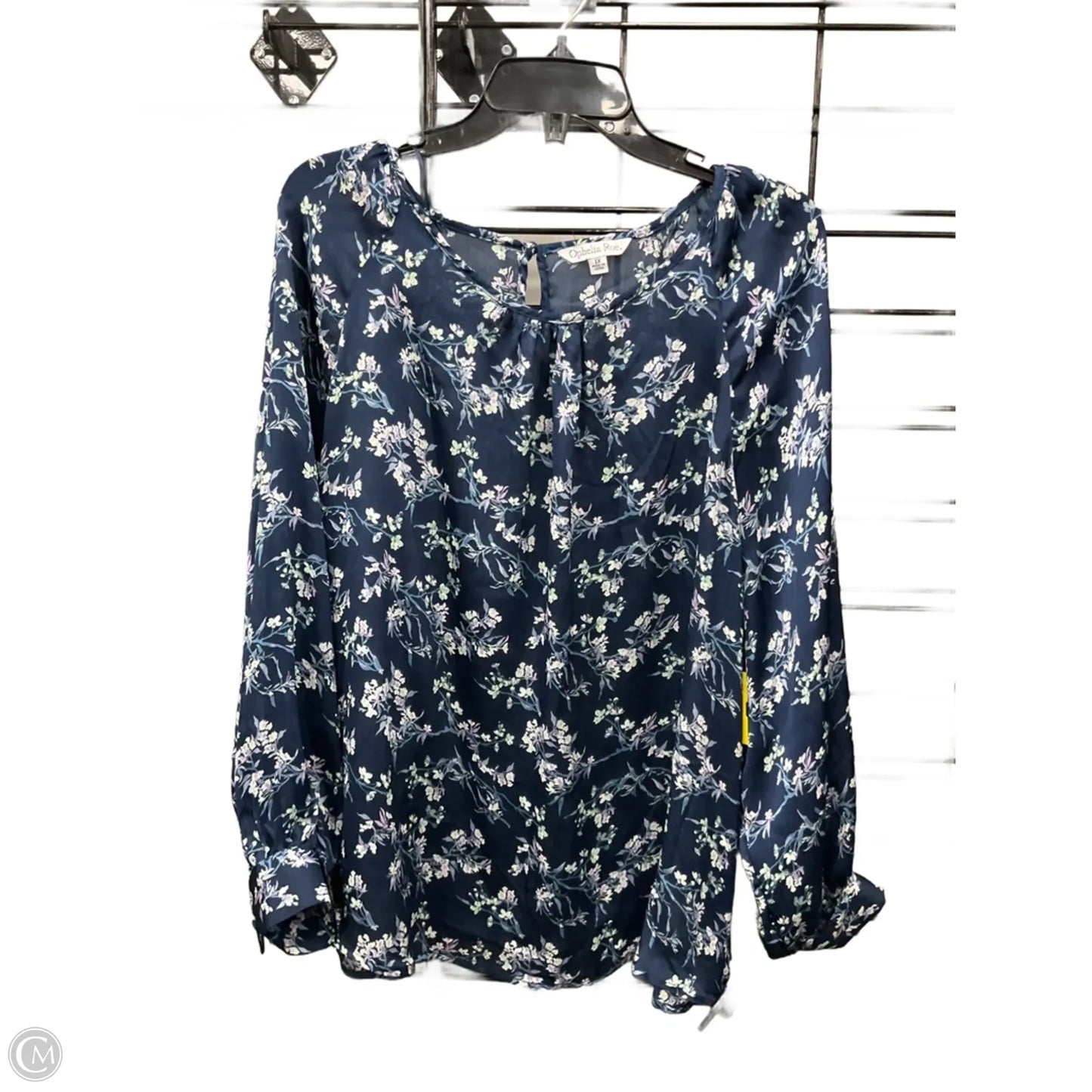 Top Long Sleeve By Ophelia Roe In Blue, Size: 1x