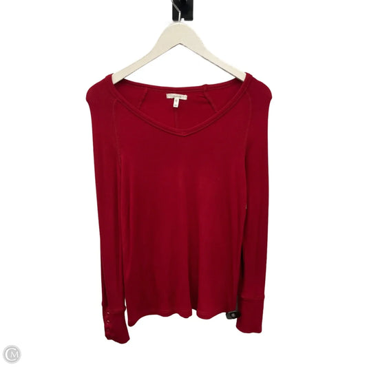 Top Long Sleeve Basic By Maurices In Red, Size: Xs