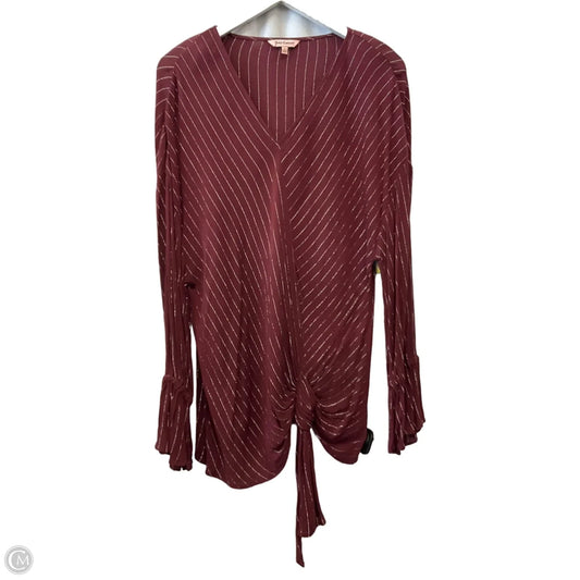 Top Long Sleeve By Juicy Couture In Maroon, Size: L
