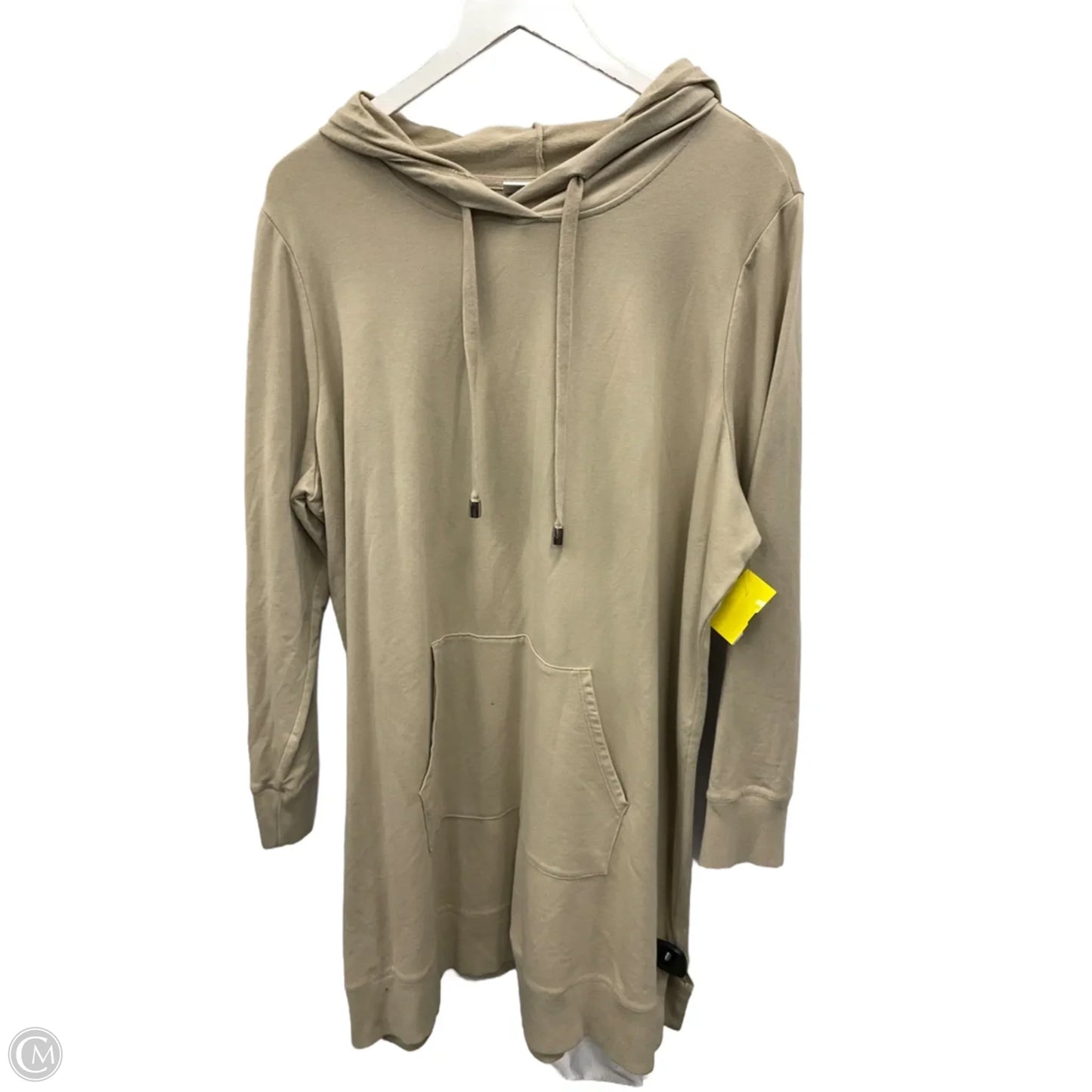 Tunic Long Sleeve By Denim And Company In Beige, Size: 2x