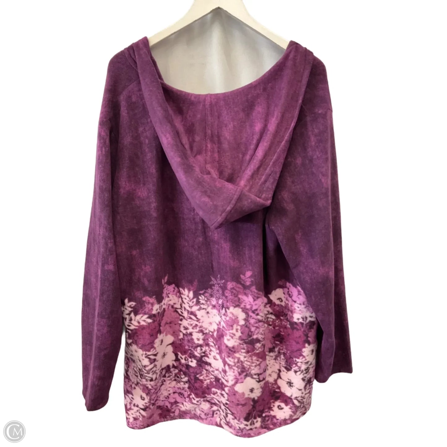 Cardigan By Cuddl Duds In Purple, Size: 2x