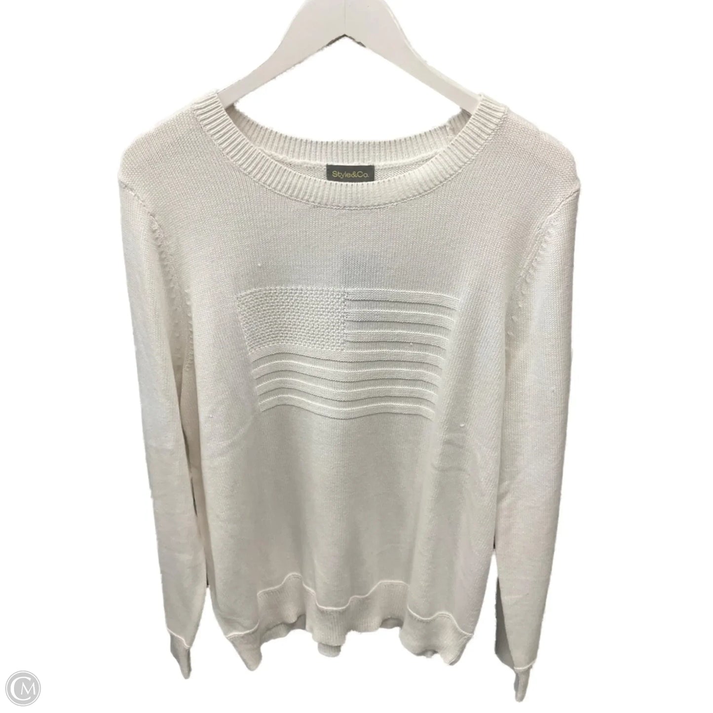 Sweater By Style And Company In White, Size: Xxl