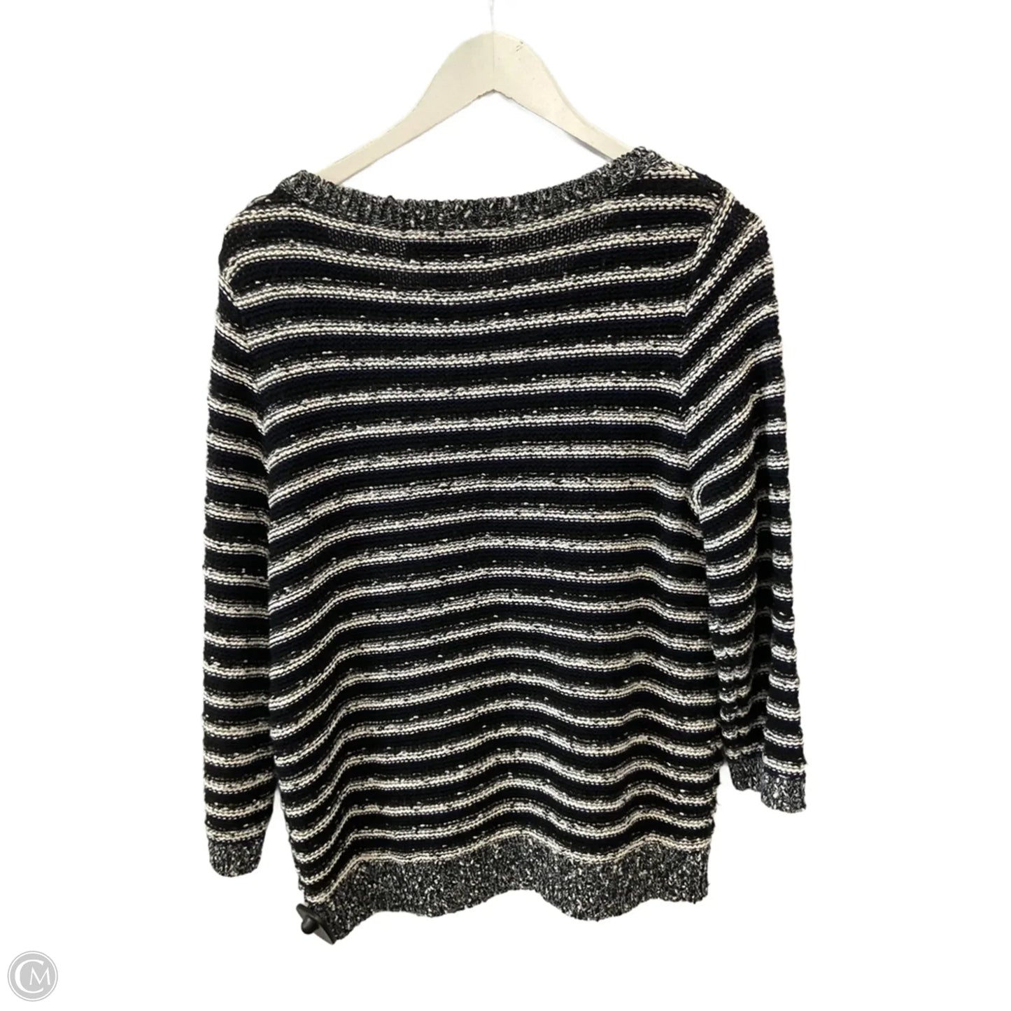 Sweater By Loft In Black & White, Size: Xl