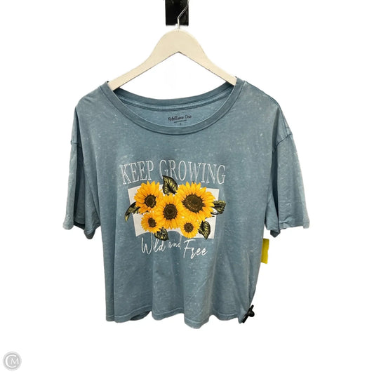 Top Short Sleeve By Clothes Mentor In Blue, Size: L