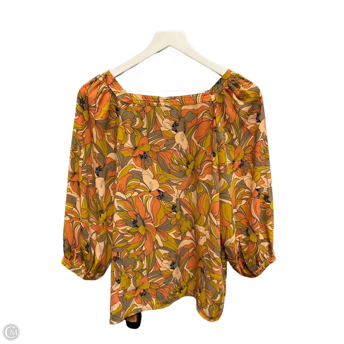 Top 3/4 Sleeve By Premise In Orange, Size: S