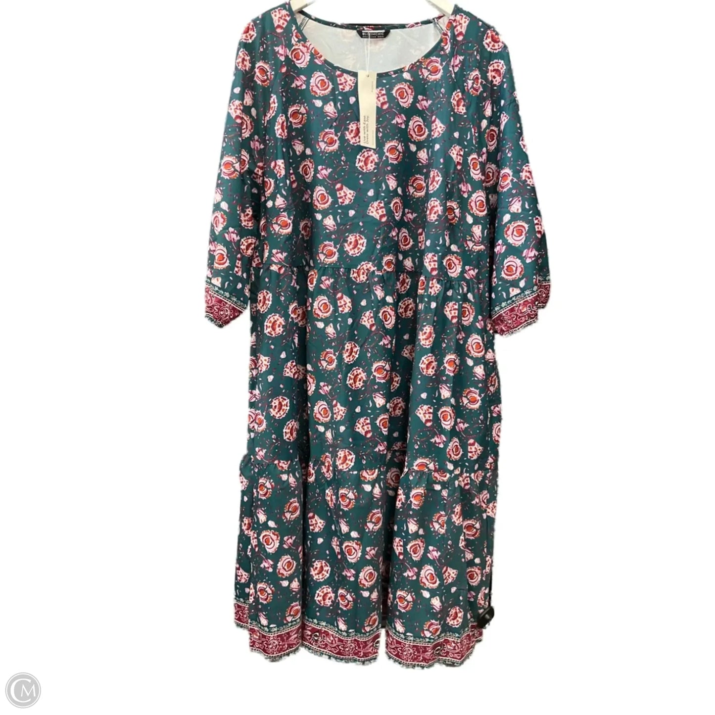 Dress Casual Midi By Bloomchic In Green, Size: 3x