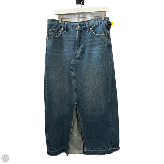 Skirt Maxi By Gap In Blue Denim, Size: 10