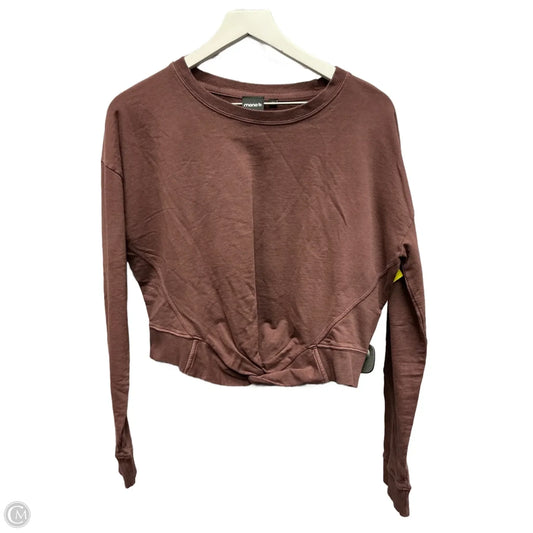 Top Long Sleeve By Mono B In Maroon, Size: M