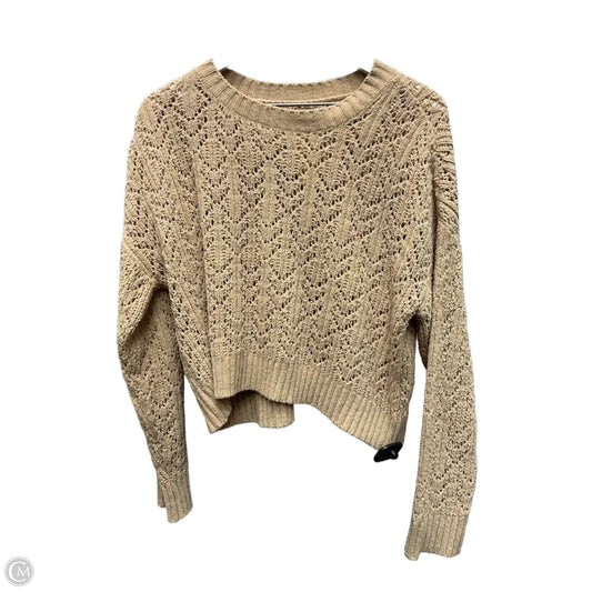 Top Long Sleeve By American Eagle In Beige, Size: M