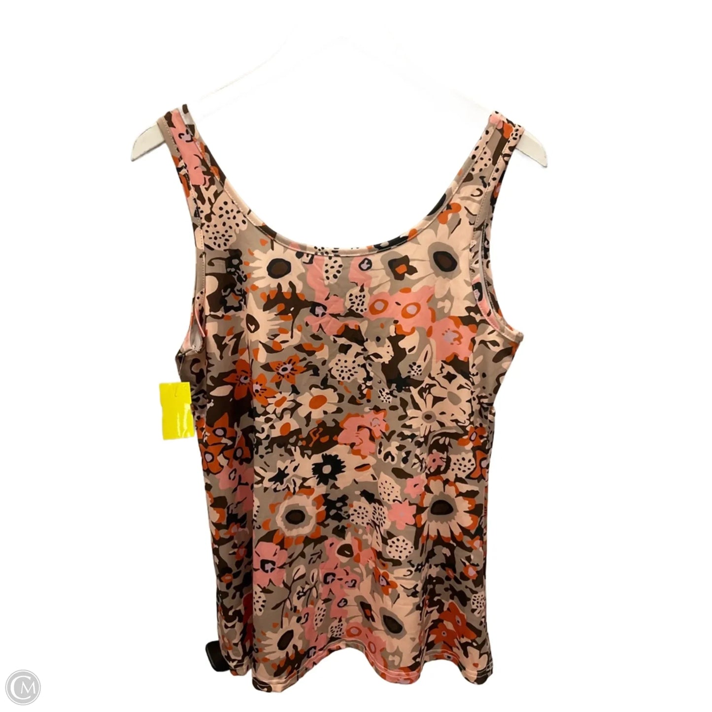Top Sleeveless By Cme In Brown & Pink, Size: M
