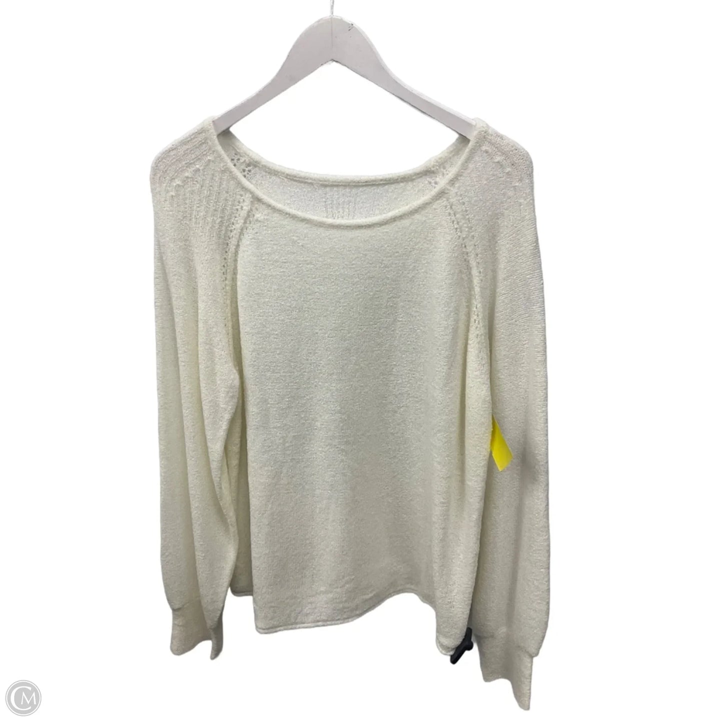 Top Long Sleeve By Cme In Cream, Size: L