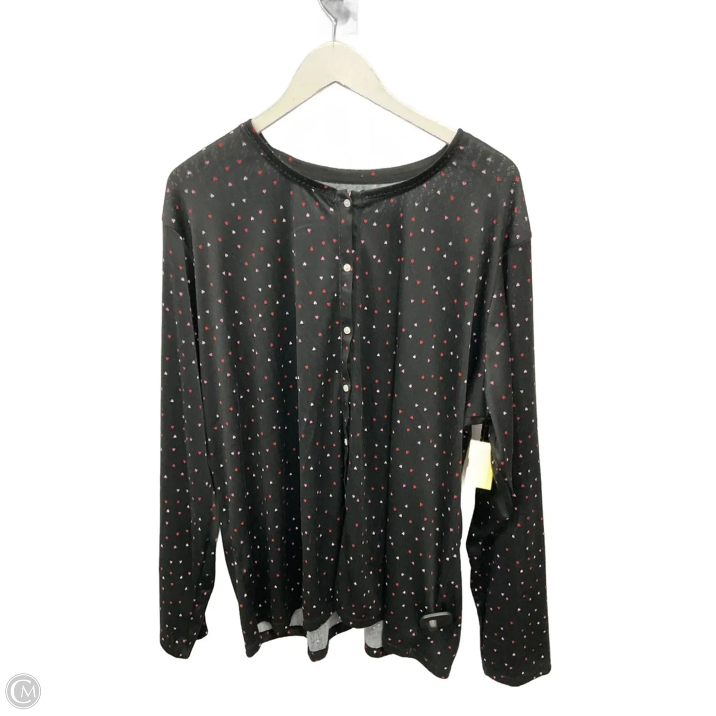 Top Long Sleeve By Croft And Barrow In Black, Size: 2x
