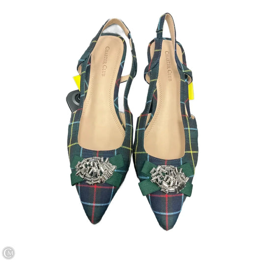 Shoes Heels Kitten By Charter Club In Plaid Pattern, Size: 10