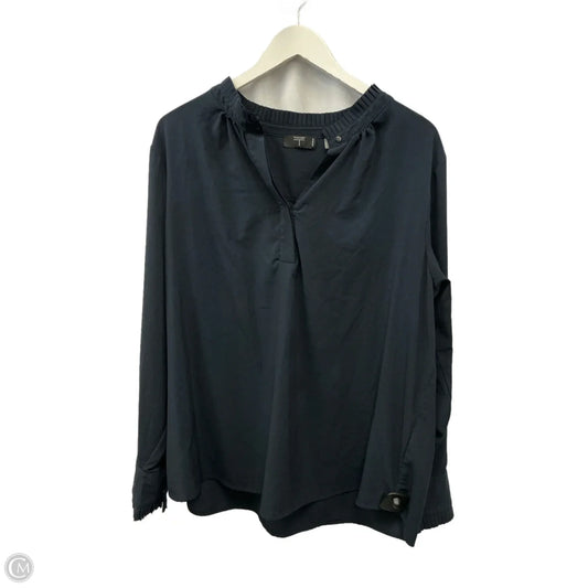 Top Long Sleeve By T Tahari In Navy, Size: 1x