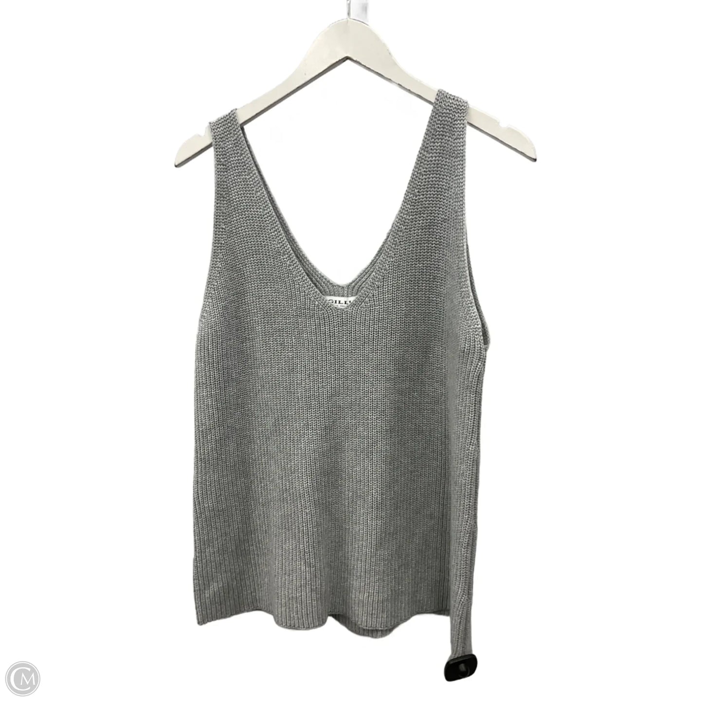 Sweater Short Sleeve By Gilli In Grey, Size: M