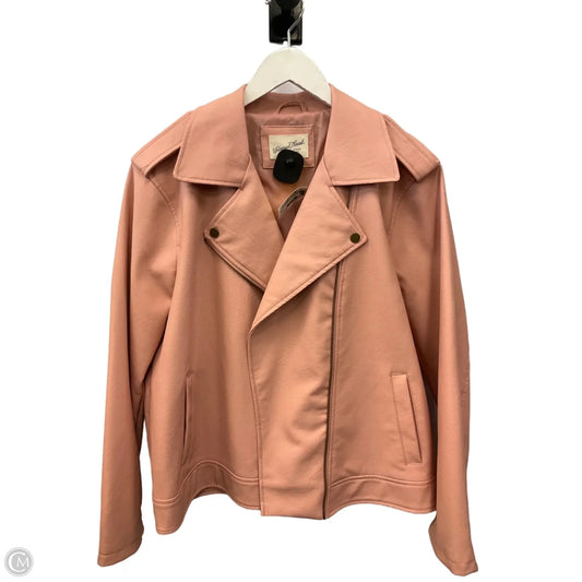 Jacket Moto By Universal Thread In Pink, Size: Xxl