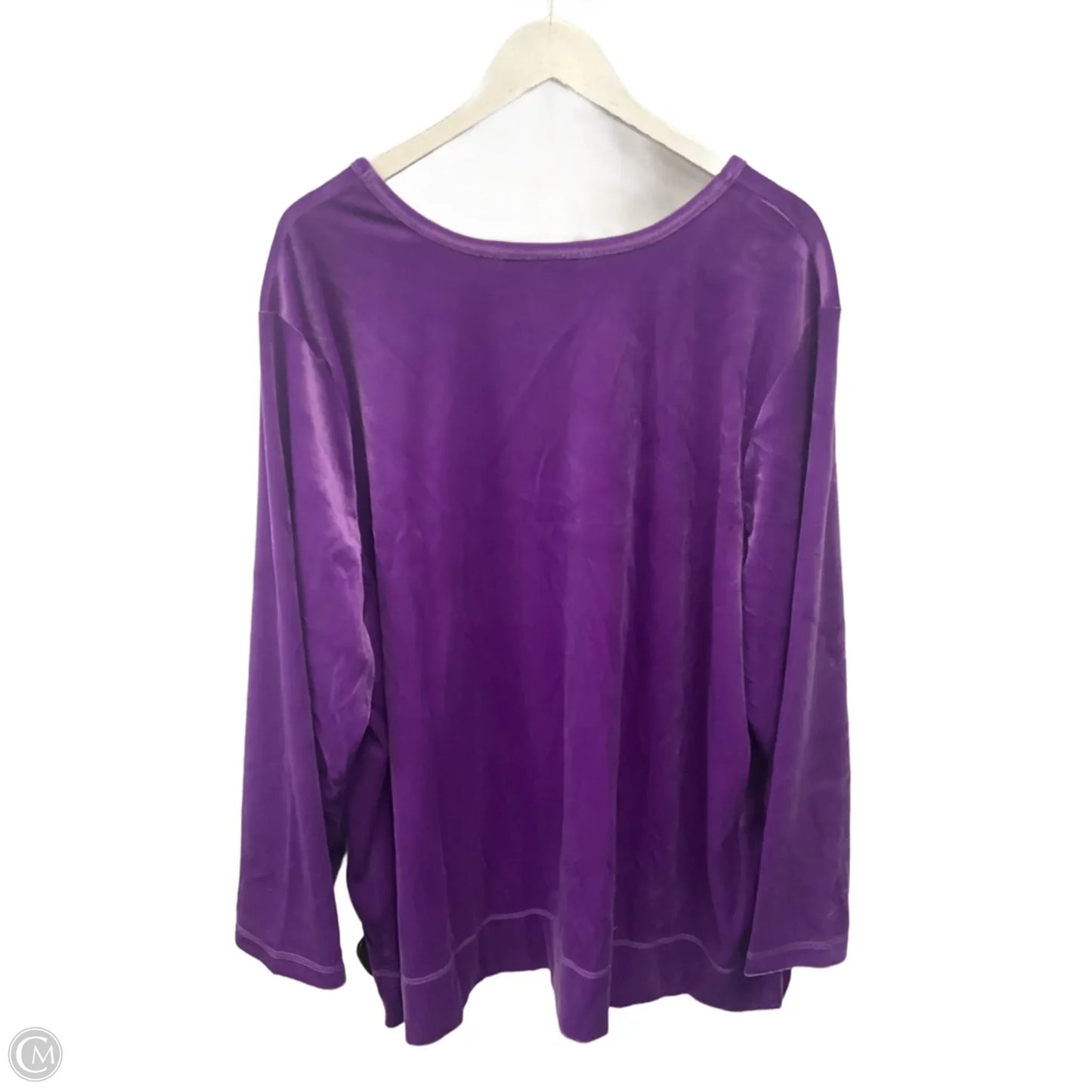 Top Long Sleeve By Woman Within In Purple, Size: 3x
